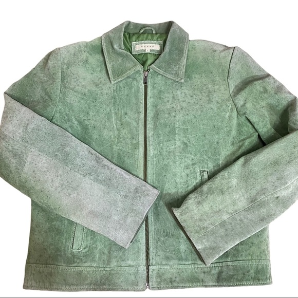 Sorbe Suede Coat Mint Large - Picture 1 of 8